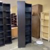 Black Curved 6-Shelf Corner Bookcase