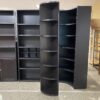 Black Quarter Circle 6-Shelf Corner Bookcase