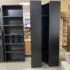 Black Quarter Circle 6-Shelf Corner Bookcase