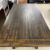 Dark Distressed Rustic Wooden Rectangle Dining Table