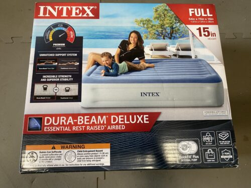 NEW! INTEX Dura-Beam Deluxe Raised Airbed - Full