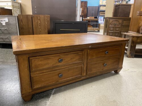 ETHAN ALLEN Wooden Coffee Table w/ Storage Drawers