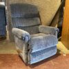 LA-Z-BOY Storm Blue Manual Reclining Swivel Armchair