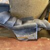 LA-Z-BOY Storm Blue Manual Reclining Swivel Armchair