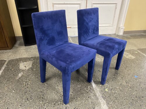 Set of 2 Royal Blue Dining Chairs