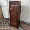 Ornate Vintage African Hand Carved Wooden Cabinet