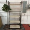 Weathered Metal & Wood Grey 5-Shelf Bookcase