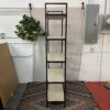 Weathered Metal & Wood Grey 5-Shelf Bookcase