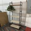 Weathered Metal & Wood Grey 5-Shelf Bookcase