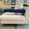 B&B ITALIA "Sity" Sectional Sofa in White and Blue Suede by Antonio Citterio