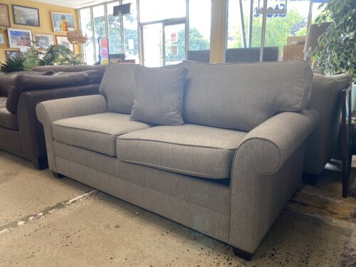 ETHAN ALLEN Grey Twill Sofa