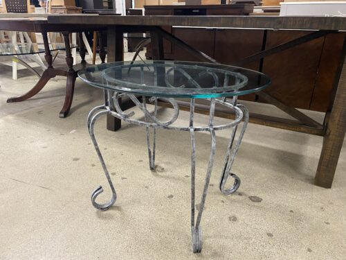 Wrought Iron Glass Sofa Table