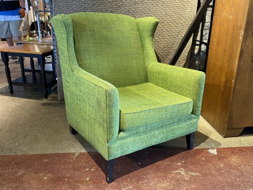 Perfect Lawn Green Wingback Armchair