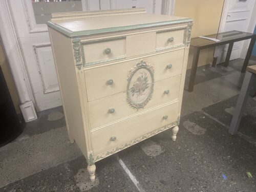 Shabby Chic Dresser w/ Decorative Motif