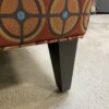 Red and Yellow Bullseye Patterned Wing-Back Accent Chair