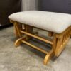 Light Grey Cushioned Wood Framed Gliding Rocker