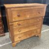 Solid Natural Wood 4 Drawer Dresser
