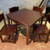 KID'S CRAFT Espresso Brown 4-Seat Table & Chairs, Child Sized
