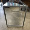 Metal Framed Glass Top World Map Desk