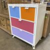 LITTLE MISS MATCHED White Metal Framed Reversible Drawer Dresser