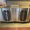 COAST TO COAST Antiqued Silver 4-Door Bar Cabinet