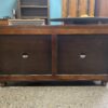 Mahogany Cabinet w/ Glass Doors