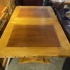 Trestle Base Dining Table with Nailhead Stud Details