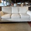 White Three Seater Couch with Rolled Arms