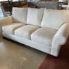 White Three Seater Couch with Rolled Arms