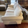 White Three Seater Couch with Rolled Arms