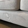 White Three Seater Couch with Rolled Arms