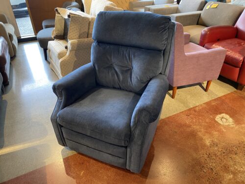 Blue Rocking Power Recliner
