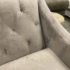 Grey Velvet Tufted Accent Chair