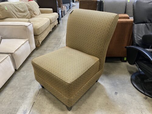 Geometric Pattern Armless Accent Chair