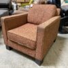 Vintage Orange Upholstered Armchair