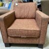 Vintage Orange Upholstered Armchair