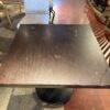 36" Square Table with Metal Pedestal Base