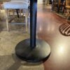 36" Square Table with Metal Pedestal Base