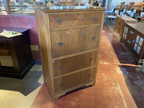 Vintage Three Drawer Dresser with Fold Down Center