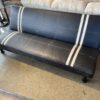 Black Futon with White Stripe Accents