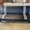 Black Futon with White Stripe Accents