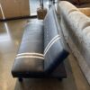 Black Futon with White Stripe Accents