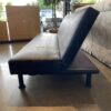 Black Futon with White Stripe Accents