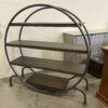 WORLD MARKET  Large Round Industrial Shelving Unit