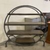 WORLD MARKET  Large Round Industrial Shelving Unit