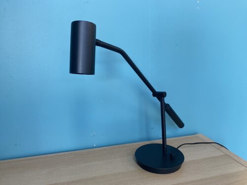 Modern Black Adjustable Arm Table Lamp with USB plug-in