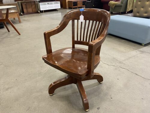 Vintage Heavy Wood Office Chair