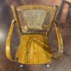 Cane and Oak Bentwood Chair on Caster Wheels (Set of 6)