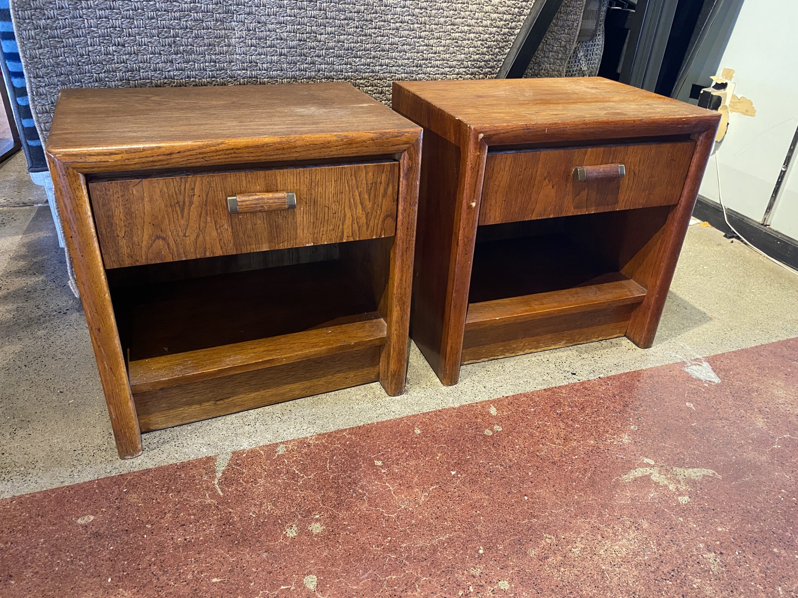 LANE Vintage Danish Modern Nightstands (Set of 2)