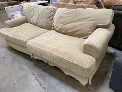 Beige Courduroy Sofa